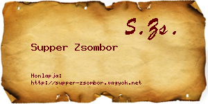 Supper Zsombor névjegykártya