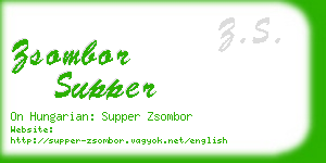 zsombor supper business card